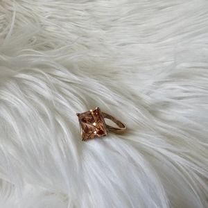 Large Jewel Cocktail Ring Rose Gold Size 6